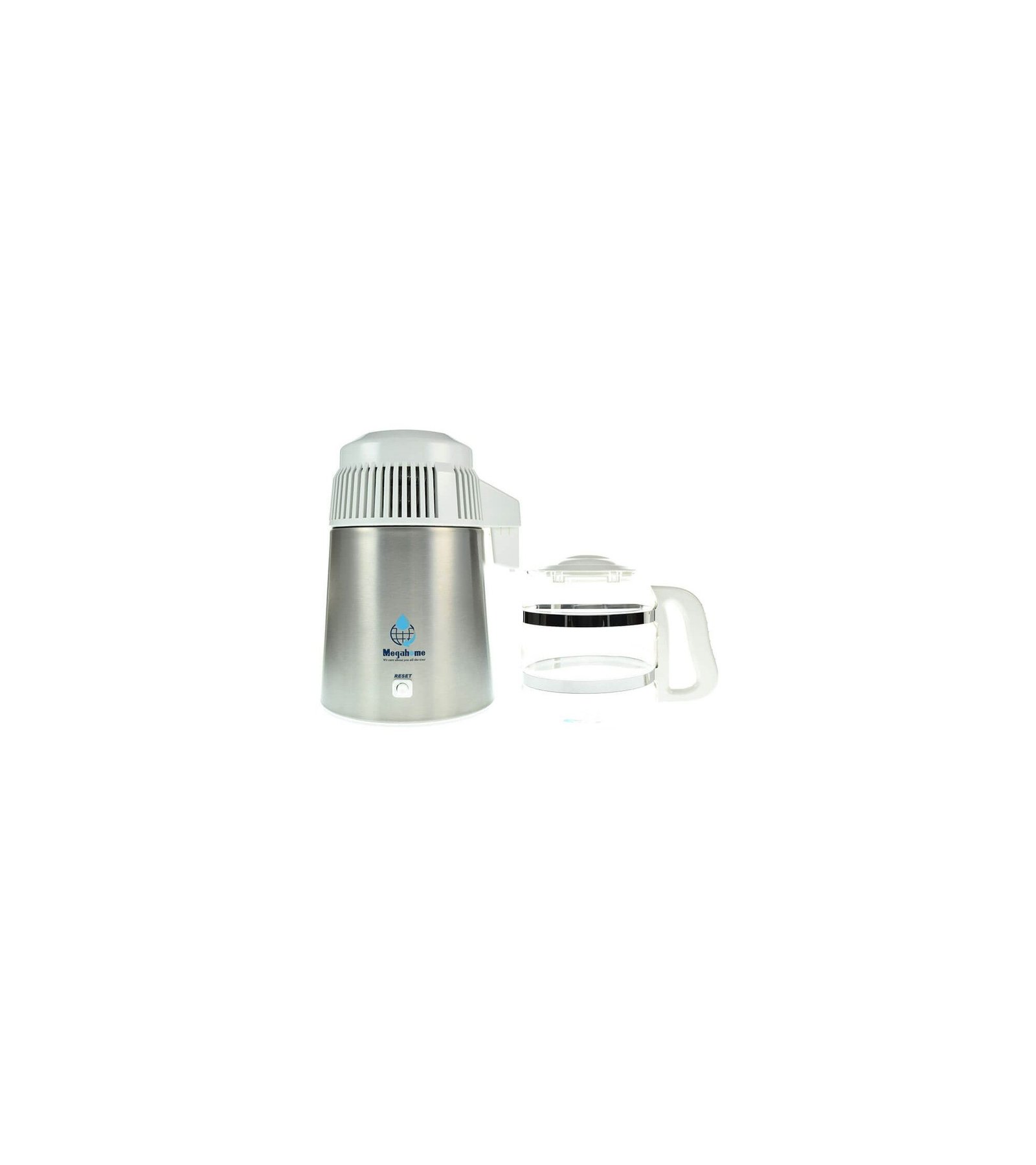 304 MEGAHOME DISTILATOR (argint /alb/borcan de sticlă), PRICE: 295, CODE: MH943SWS-304-SL-WH | 001