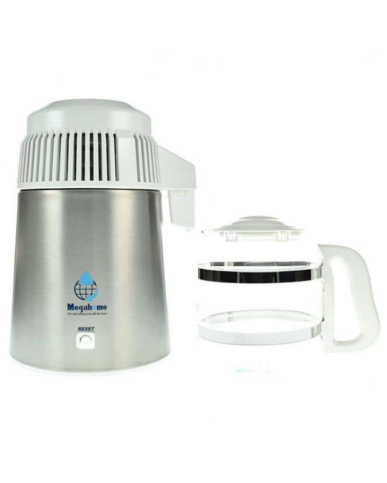 304 MEGAHOME DISTILATOR (argint /alb/borcan de sticlă), PRICE: 295, CODE: MH943SWS-304-SL-WH | 001