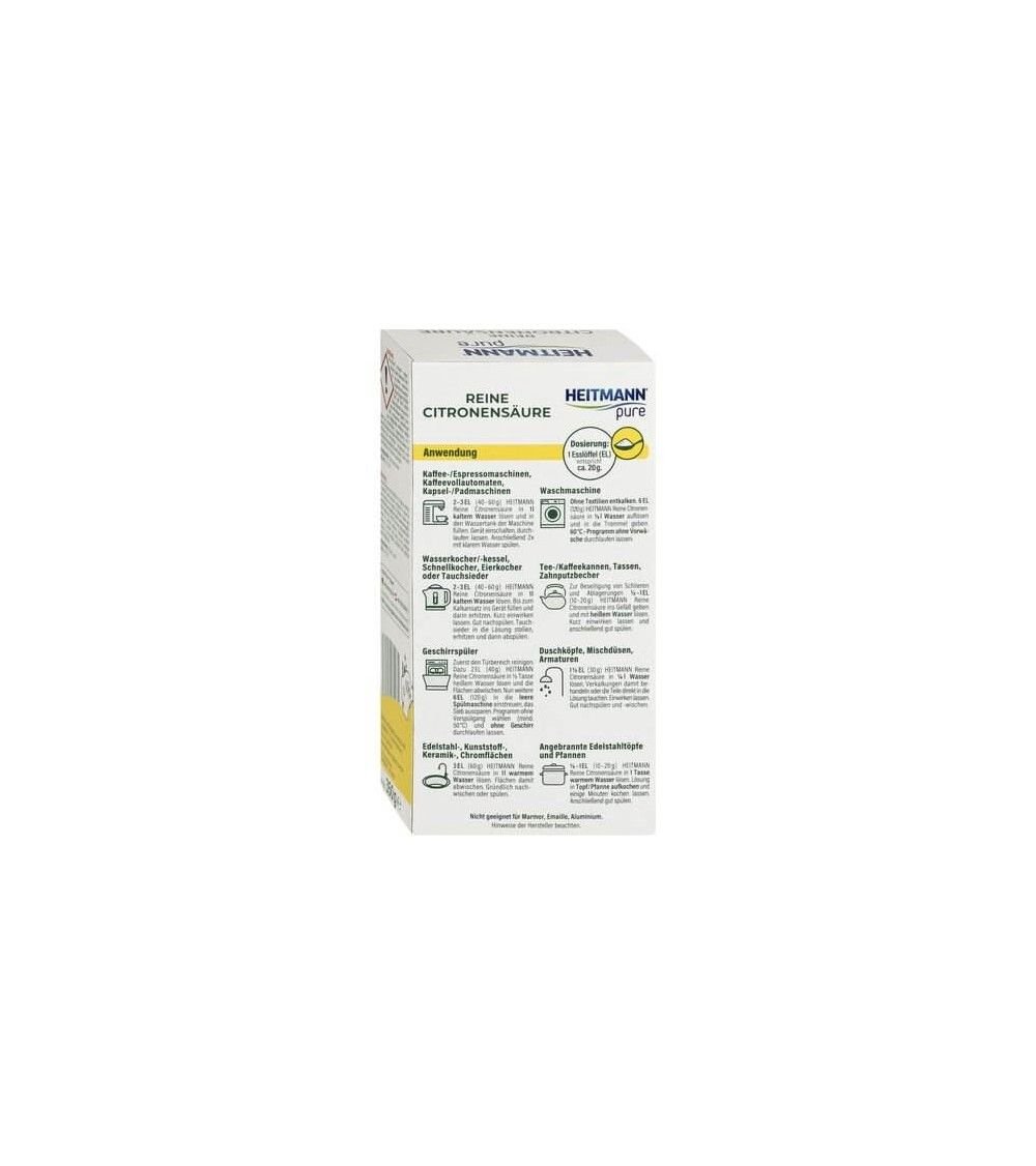 HEITMANN pure Reine Citronensäure 350 g für Entkalkung, PRICE: 12, CODE: HEITMANN-350 | 002