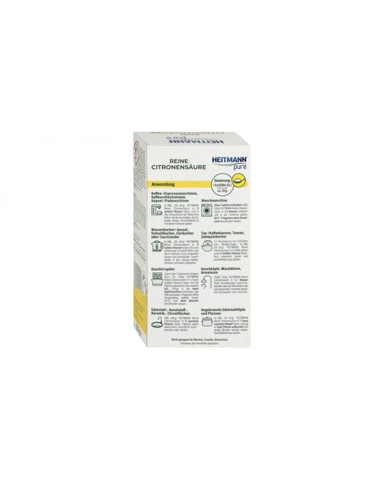 HEITMANN Pure Citric Acid 350 g for food-safe descaling, PRICE: 12, CODE: HEITMANN-350 | 002