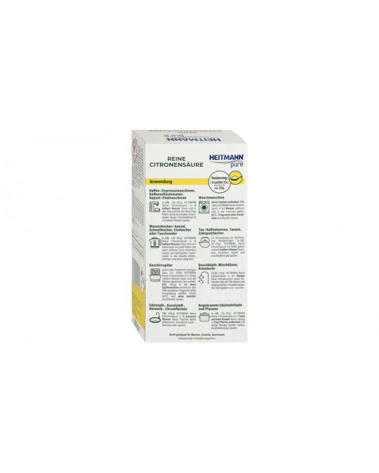HEITMANN pure Reine Citronensäure 350 g für Entkalkung, PRICE: 12, CODE: HEITMANN-350 | 002