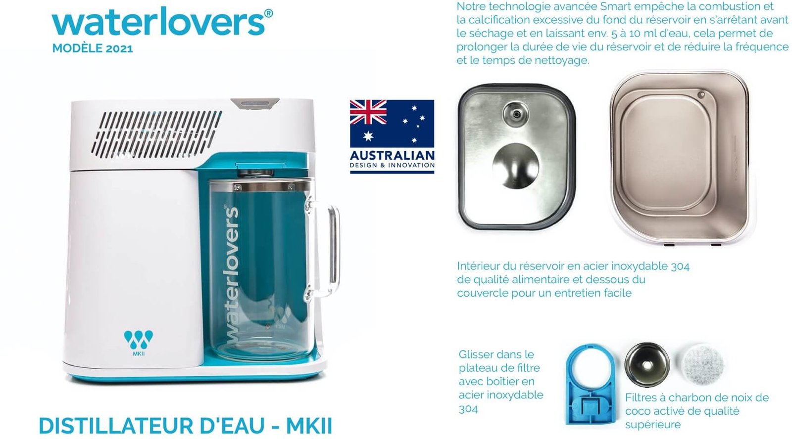 Distillateur d'eau Waterlovers MKII - 2023 modèle